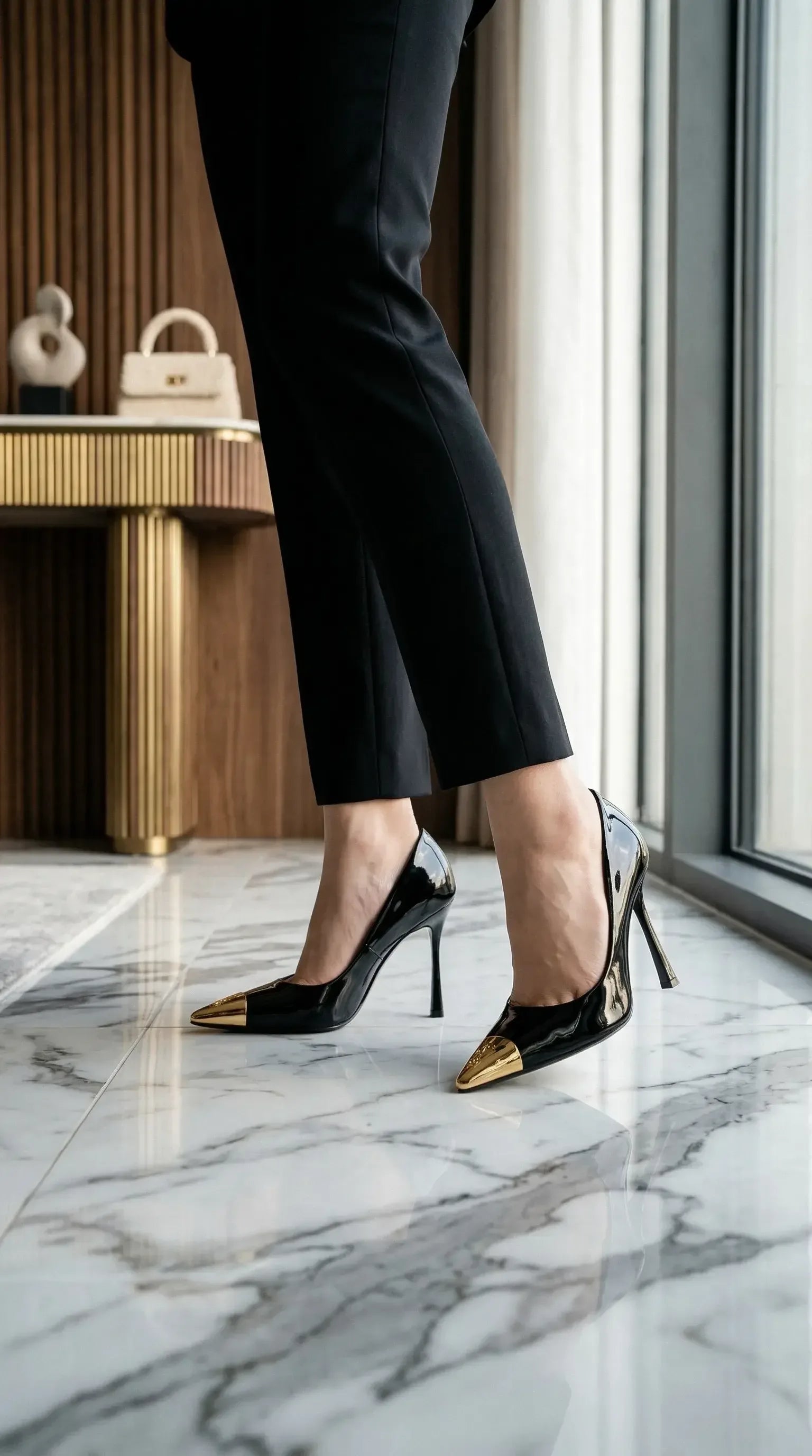 Cassandra Metal Toe Pumps – Black - EliteLux Outlet