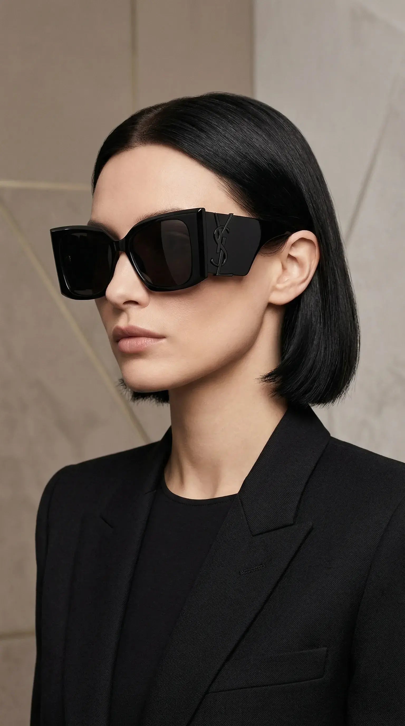 Oversized M119 Sunglasses – Black / Black Hardware