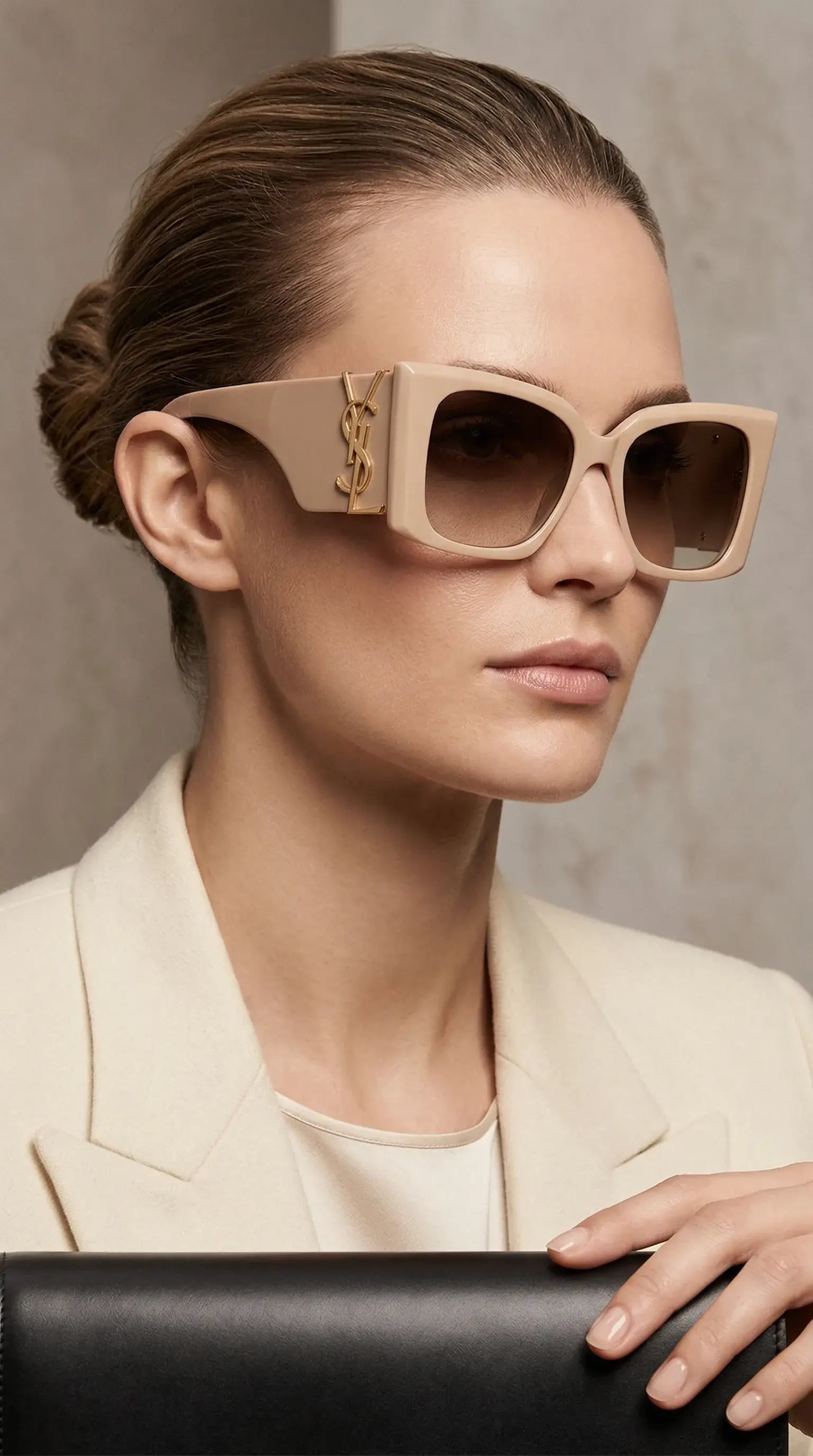 Oversized M119 Sunglasses – Beige