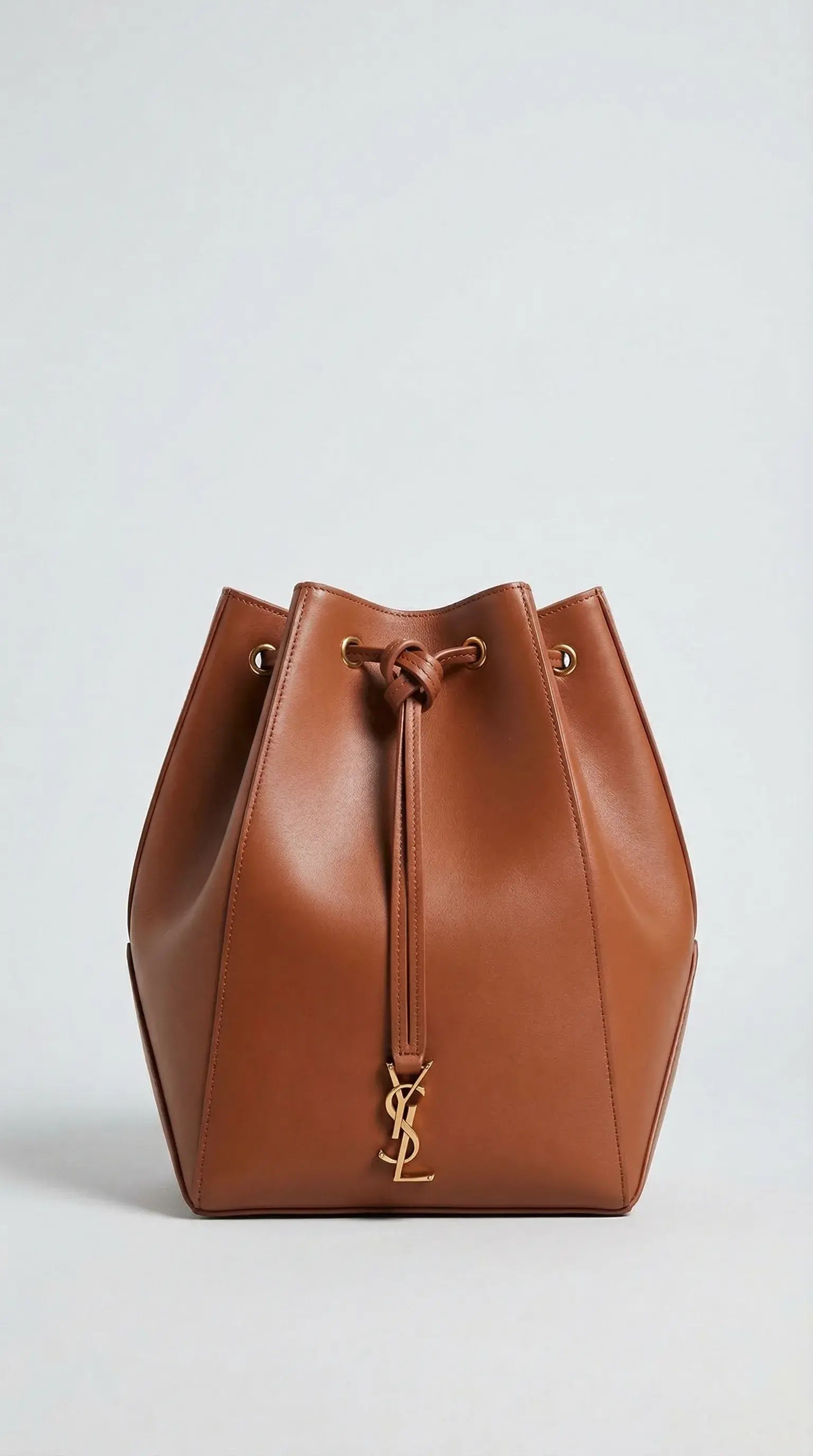 Le 37 Bucket Bag – Cognac Smooth Leather (Gold Hardware)